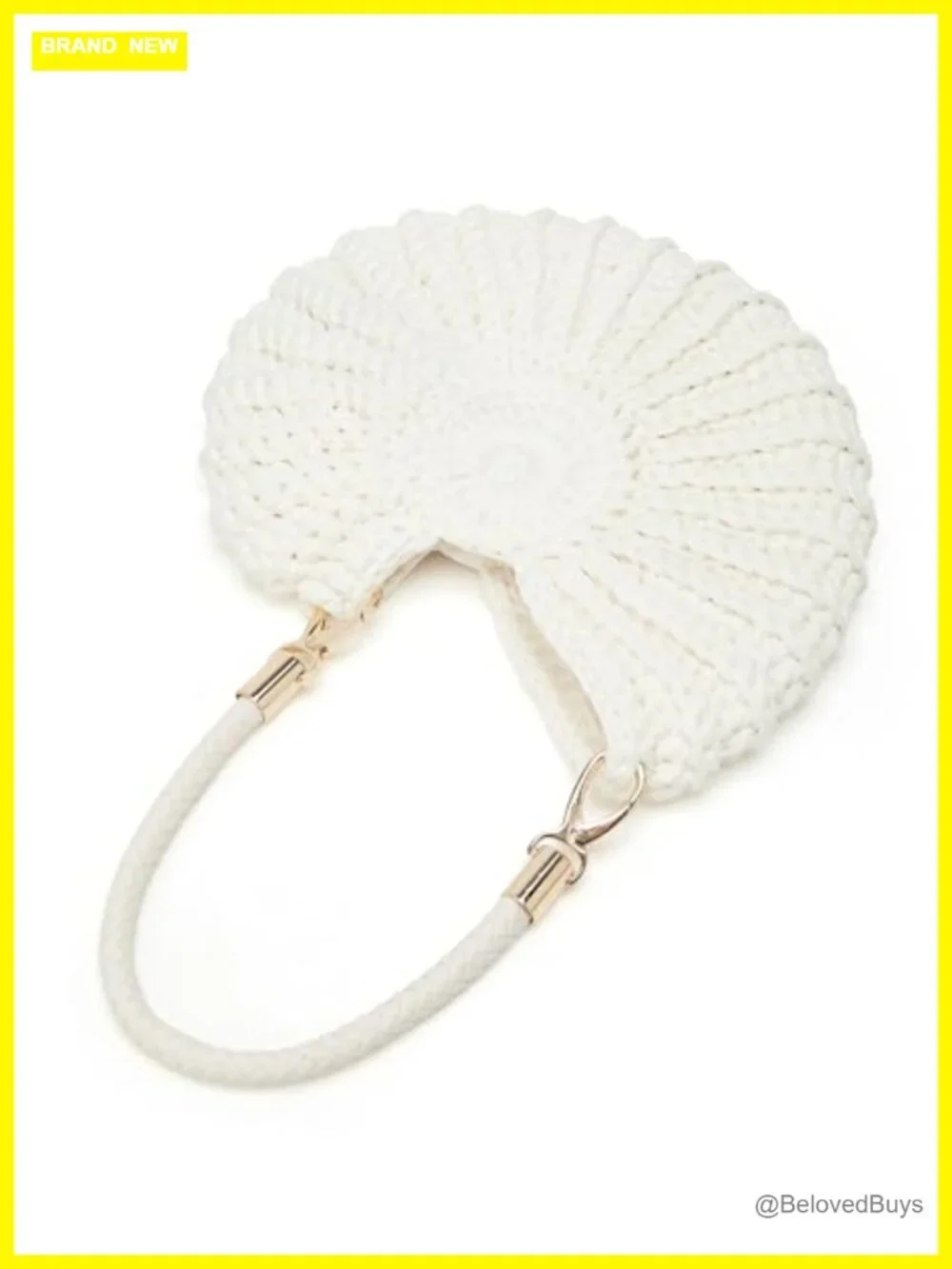 Handwoven Seashell Hobo Bag - Crochet Knitted Summer Beach Shoulder Crossbody